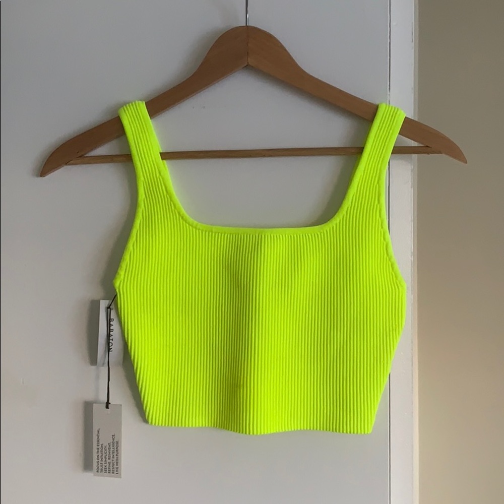 Aritzia Babaton Neon Sculpt Knit Tank